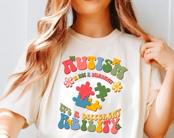 Autism is a Different Ability Shirt, Autism Shirt, ABA Therapist Shirt, Autism Awareness Shirt, Autism Month Tee, ADHD Shirt, Mental Health