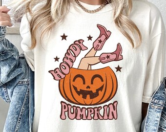 Comfort Colors Howdy Pumpkin Western Halloween Shirt, Halloween Shirt, Pumpkin Shirt,Cute Pumpkin Halloween, Cowboy Cowgirl Tee, Western Tee