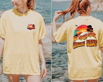 Retro Sunsets Shirt, Summer Shirt, Vacation Shirt, Beach Shirt, Summer Vacation Shirt, Comfort Colors Boho Shirt, Summer Outfit