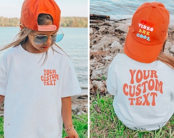 Personalized Text Shirt, Custom Wavy Text Shirt, Personalized T-Shirt, Custom Shirt, Logo Design Shirt, Your Logo, Toddler Shirt