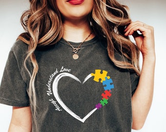 Accept Understand Love Shirt, Autism Teacher Shirt, ABA Therapist Shirt, Autism Awareness Shirt, Autism Month Tee, ADHD Shirt, Mental Health