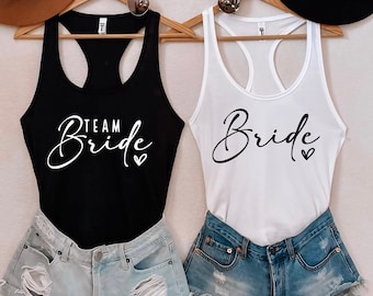 Custom Team Bride Tank Top,Custom Bridesmaids Shirt,Bridal Party Tank, Bachelorette Party, Bridal Gift, Honeymoon Gift, Custom Bulk Tank Top