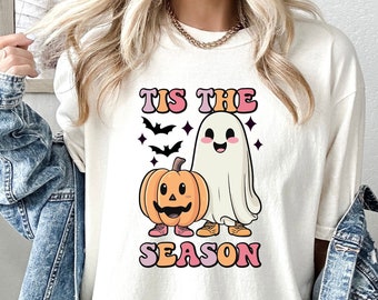 Tis The Season Shirt, Cute Halloween Shirt, Cute Spooky Shirt, Halloween Gift, Pumpkin Shirt, Spooky Season Tee,Comfort Colors Halloween Tee