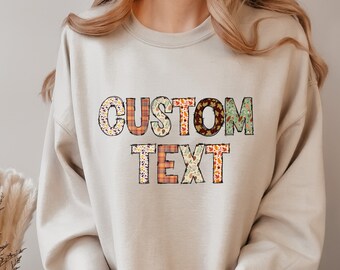 Personalized Fall sweatshirt, Custom Fall Sweatshirt,Fall sweatshirt, Autumn Sweatshirt, Fall Crewneck, Custom Fall Shirt ,Thanksgiving Gift