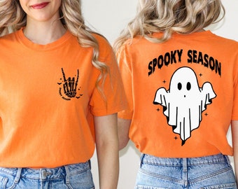 Comfort Colors  Spooky Season shirt, Halloween Ghost Shirt, Witch Shirt, Retro Fall Shirt, Spooky Season Shirt, Funny Halloween Tee