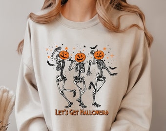Unisex Funny Skeleton  Sweatshirt, Halloween Sweatshirt, Witch Shirt, Retro Fall Shirt, Spooky Season Shirt, Funny Halloween Outfit