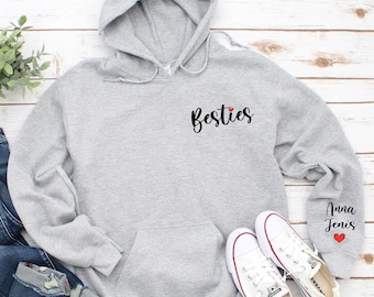 Custom Besties Hoodie, Best Friend Shirts, Sisters Shirt, Best Friends Shirt, Gift for friends, Bestie Shirt, BFF Gifts For Women