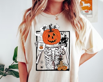 Comfort Colors Halloween shirt, Halloween Shirt, Funny Skeleton shirt, Witch Shirt, Fall Shirt, Spooky Season Shirt, Funny Halloween Outfit