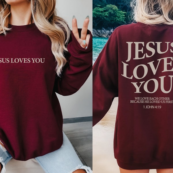 Jesus Is Love Sweatshirt White Cozy Tee