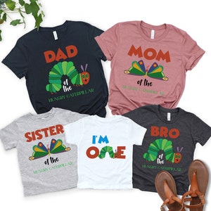 The hungry caterpillar first birthday shirts, Hungry caterpillar party, Hungry caterpillar shirts, Hungry caterpillar mom and dad shirt