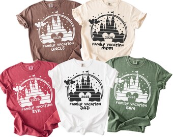 Custom Name  Family Disney Trip 2025 Shirt, Disney Matching Tee, Disneyland Vacation Family Shirt, Disney Squad Shirt, Disney Dad Mom Shirt