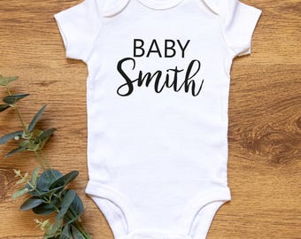 Custom Baby Onesie, Pregnancy Announcement Baby Bodysuit, Personalized Baby Name Bodysuit, Baby Shower Gift, Custom Baby Name Bodysuit