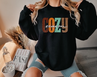 Cozy Season Fall Sweatshirt, Fall Crewneck, Hello Pumpkin Sweatshirt, Fall Hoody, Autumn Sweatshirt, Fall Shirt, Thanksgiving Tee, Fall Gift