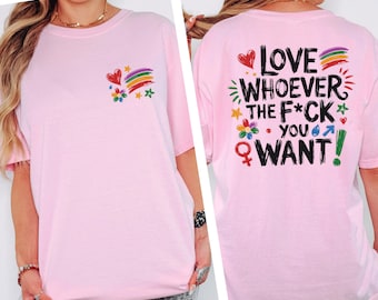 Comfort Colors Pride Month Shirt, Gay Lesbian Shirt, LGBT Support Tee, Human Rights Shirt, Queer Lesbian Girls LGBTQ Gift, Transgender Shirt