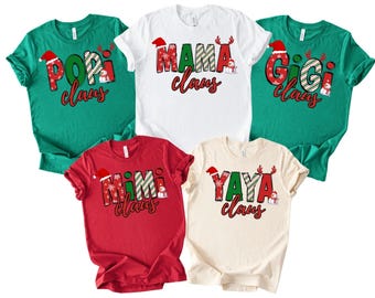 Christmas Mama Gigi Nana Popi Yaya Claus Shirt, Grandma Xmas Shirt, Christmas Mama Shirt, Yaya Claus Christmas Gift, Holiday Grandma Shirt