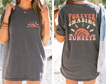 Retro Sunsets Shirt, Summer Shirt, Vacation Shirt, Beach Shirt, Summer Vacation Shirt, Comfort Colors Boho Shirt, Summer Outfit