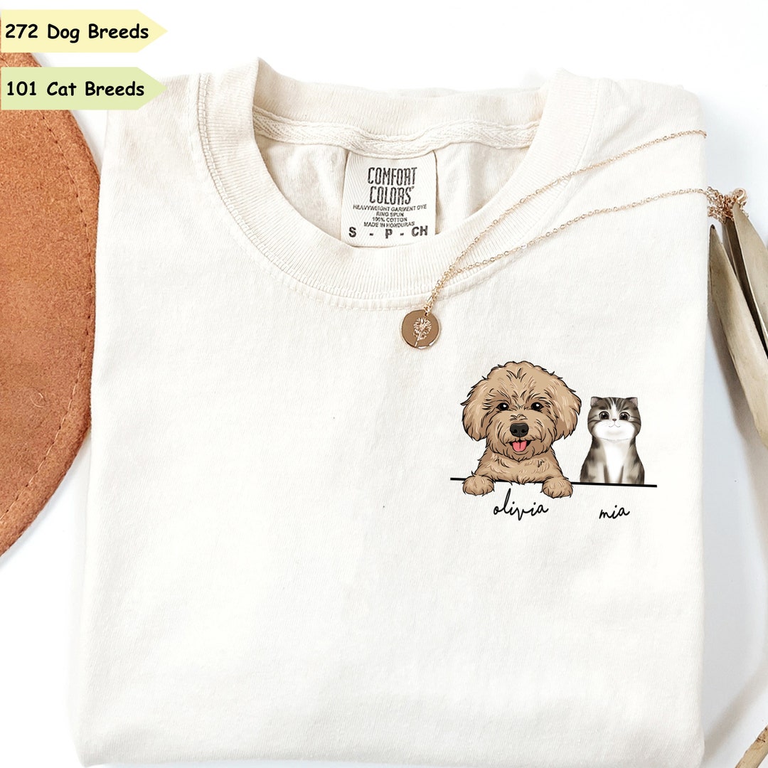 Custom Dog and Cat Shirt, Dog Mom Shirt, Dog Lover Shirt, Cat Lover