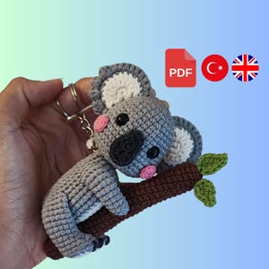 Crochet Koala Pattern: Mini Amigurumi Toy (PDF Tutorial - English & Türkçe)
