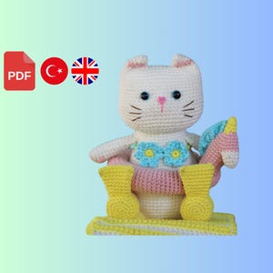 Cat Amigurumi Crochet Pattern: 100% Cotton Toy (PDF Tutorial)