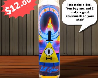 Vela de pilar de Bill Cipher: Arte de fan de Gravity Falls