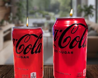 Cola Zero Scented Candle | FULL SIZED 12o z Recycled Can | Hand poured 100% Soy Wax Artisan Candle | Fun gifts for them