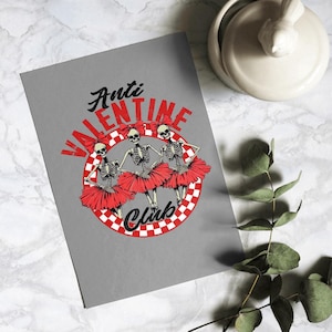 Club anti-valentin| Cadeau fantaisie | Carte de Saint-Valentin | Cadeaux Saint-Valentin | Carte de voeux d'amoureux| Cadeau pour elle | Cartes pour conjoint| Pin up