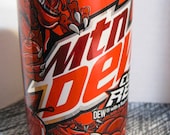 Code Red Mountain Dew Candle: Cherry Scented Soy Wax in Upcycled Can