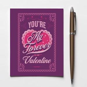 Votre Saint-Valentin pour toujours| Cadeau fantaisie | Carte de Saint-Valentin | Cadeaux Saint-Valentin | Carte de voeux d'amoureux| Cadeau pour elle | Cartes de conjoint