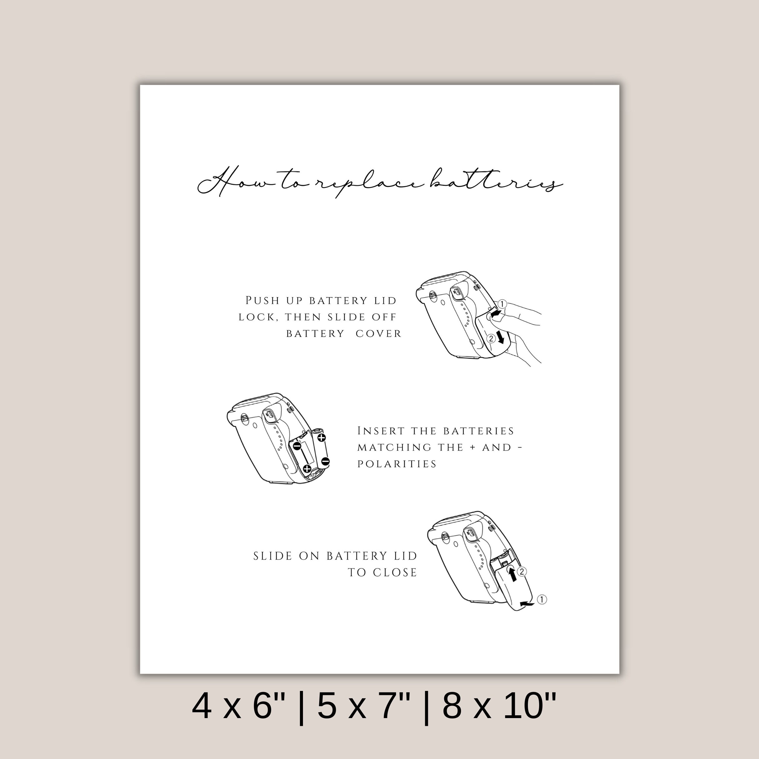 Instax Mini 9 Instructions Instax Guest Book Sign Instax Etsy