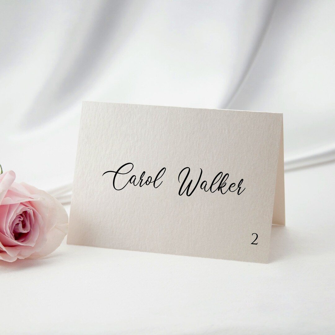 MINIMAL Place Cards Wedding Printable Table Name Escort Card Etsy