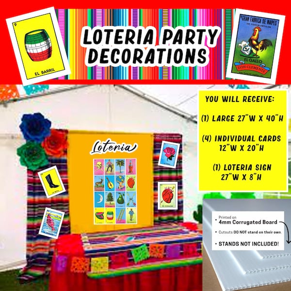 Loteria Themed Party Decorations Etsy