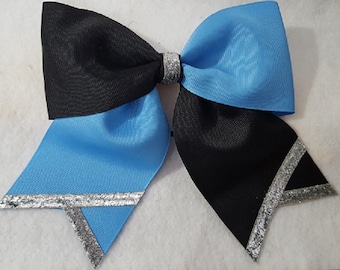 Solid Blanc and Carolina Blue with Silver Hairbow