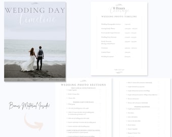 Wedding Timeline Template | Canva For Photographers With First Look | Wedding Timeline Template, Wedding Photographer, Canva Templates