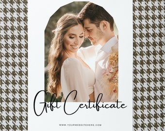 Photography Gift Certificate Template Editable Canva | Gift Card Template, Marketing Template, Photography Template, Photography Voucher