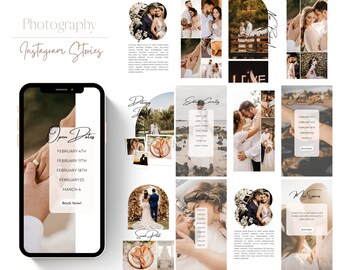 Instagram Stories Template Canva | Instagram Story Template, Engagement Instagram, Photography Templates, Branding Kit Photography