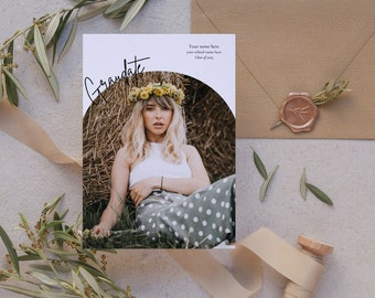 Graduation Announcement Templates Editable Canva | Graduation Templates, Photography Template, Senior Photography Graduation, Canva Template