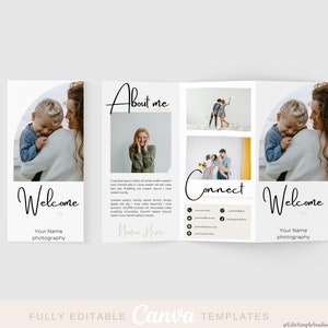 Editable Canva Photography Brochure | Photography Flyer, Marketing Template, Photography Template, Branding Kit Photography, Brochure Print