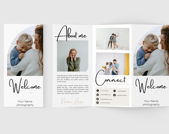 Editable Canva Photography Brochure | Photography Flyer, Marketing Template, Photography Template, Branding Kit Photography, Brochure Print