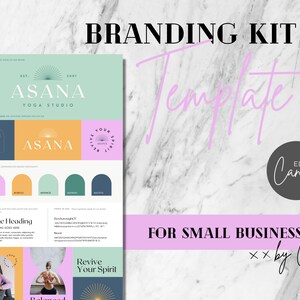 Branding Kit Template #4 | Editable Branding Kit | Brand Board | Mood Board | DIY Logo Branding | Minimalist Branding | Aesthetic Brand 2022