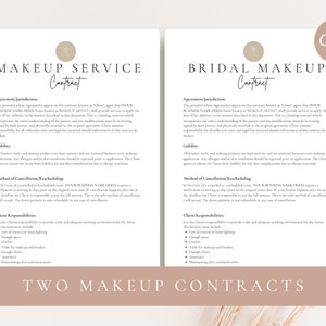 MUA Contract Template, Makeup Artist Contract, Makeup Contract Agreement, Bridal Makeup Contract, Makeup Service Form Bundle, CANVA TEMPLATE image 6