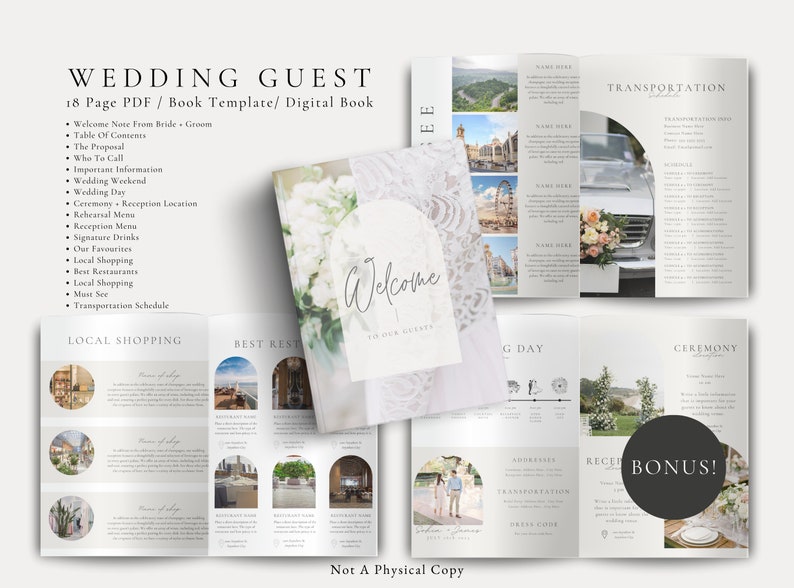 300 Page Canva Wedding Planner Template Bundle, Wedding Planner,Wedding Itinerary,Wedding Planning Book,Wedding Planning Checklist,Binder image 9