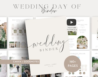 L'ultime modèle de classeur pour le jour du mariage de 160 pages, coordination du jour du mariage, informations sur le jour du mariage, itinéraire de mariage, agenda de mariage, toile