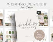 400 Page Canva Wedding Planner Template Bundle, Wedding Planner,Wedding Itinerary,Wedding Planning Book,Wedding Planning Checklist,Binder