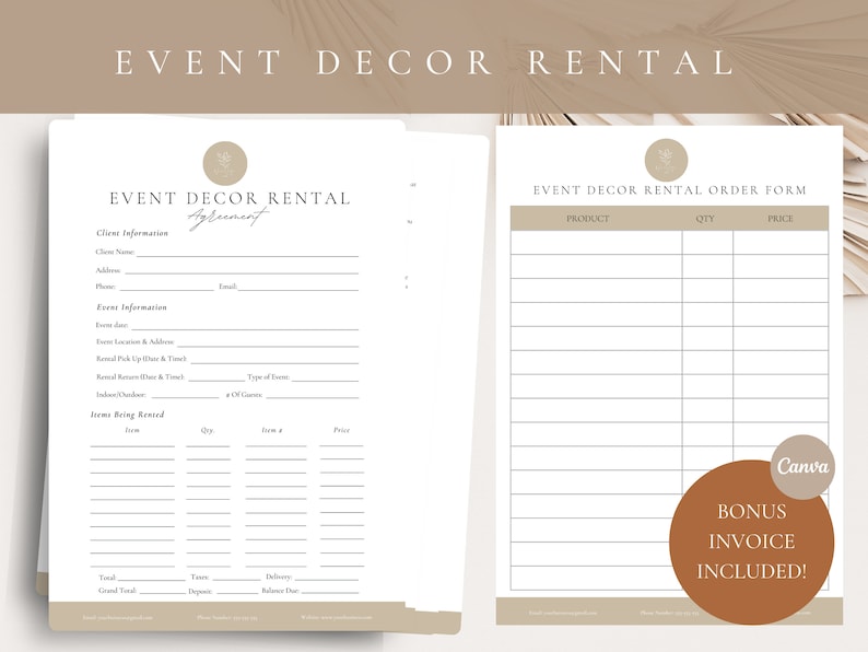 Professional Event Decor/equipment Rental Contractevent Rental Etsy