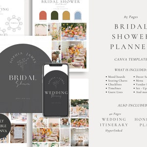 300 Page Canva Wedding Planner Template Bundle, Wedding Planner,Wedding Itinerary,Wedding Planning Book,Wedding Planning Checklist,Binder image 10