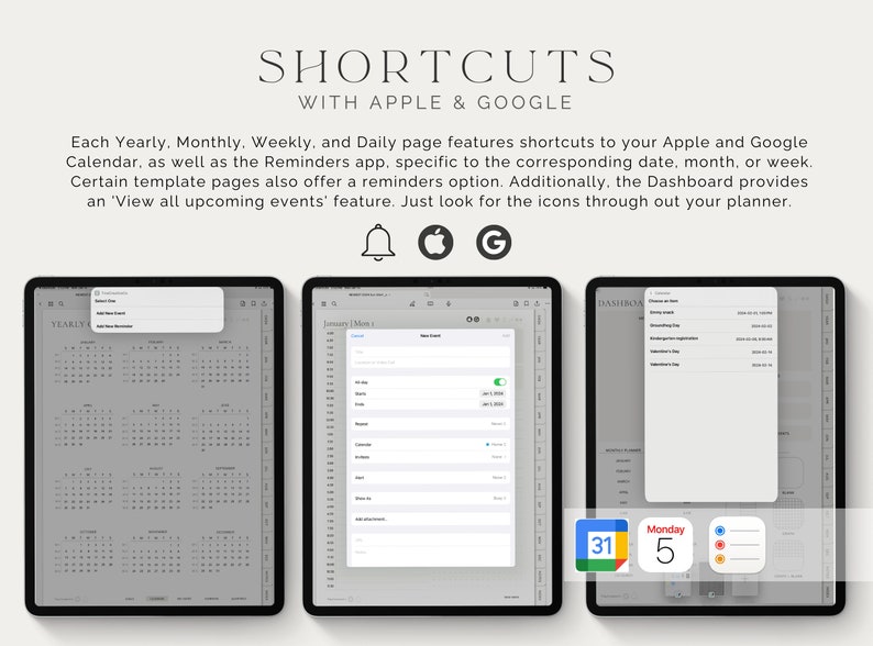 2024 2025 & Undated Digital Planner,GoodNotes Planner,Daily Planner,Weekly Planner,Notability Planner,iPad Planner,Apple Google Planner,Plan image 8