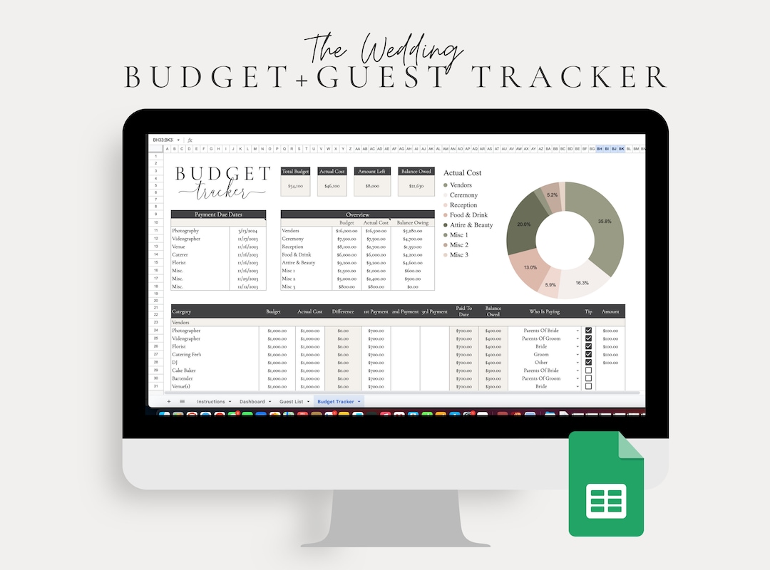 Google Sheets Wedding Budget,guest List Tracker,wedding Checklist Google Sheets Wedding Budget,guest List Tracker,wedding Checklist