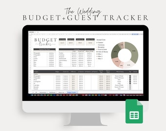 Google Sheets Wedding Budget,Guest List Tracker,Wedding Checklist,Wedding Planner,Wedding Budget Tracker Template,Digital Wedding Template