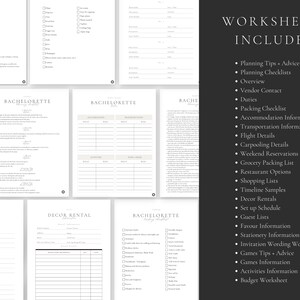 K&ouml;nnte beinhalten: Eine druckbare Checkliste zur Planung eines Junggesellenabschieds. Die Checkliste enth&auml;lt Abschnitte f&uuml;r Planungstipps, Anbieterkontakt, Packen, Unterkunft, Transport, Flugdetails, Fahrgemeinschaften, Wochenendreservierungen, Lebensmittelpackliste, Restaurant-Optionen, Einkaufslisten, Zeitplanbeispiele, Dekorationsverleih, Einrichtungsplan, G&auml;steliste, Informationen zu Gef&auml;lligkeiten, Informationen zu Briefpapier, Einladungsformulierung, Spiele, Aktivit&auml;ten und Budget.