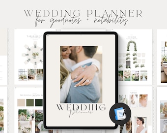 GOODNOTES 300+ pagina's Wedding Planner Template, Digitale Planner, Notability, Minimalistische Wedding Planner, Budget, Vision Board, Hyperlinked, PDF, CANVA